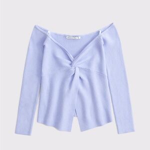 Abercrombie & Fitch Soft Blue Ribbed Top